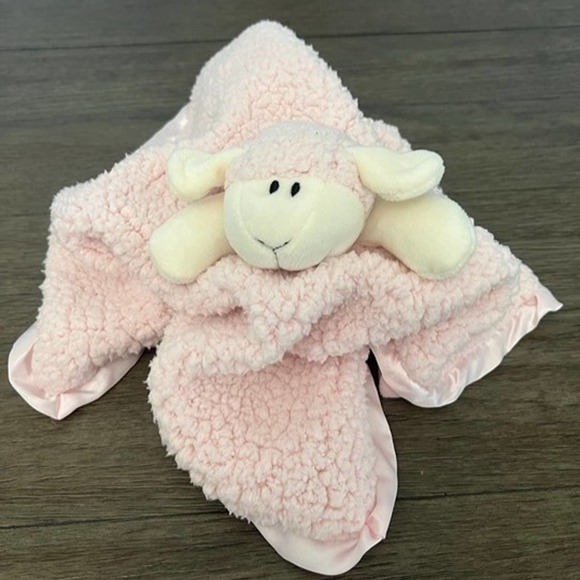 Stephan Baby Pink Lamb Plush Lovey - Picture 1 of 4
